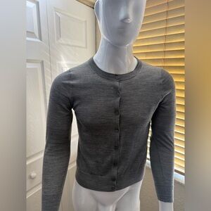 100% Merino Wool Charcoal Women's Cardigan Banana Republic